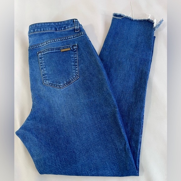 Michael‎ Michael Kors Womens Blue Mid-Rise Izzy Skinny Leg Jeans Size 12 - Picture 1 of 12